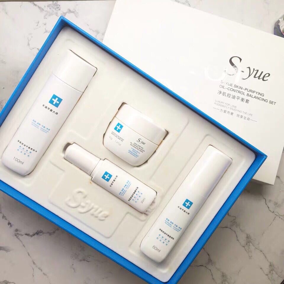 s.yue奢悦祛痘套装净肌控油平衡套盒4件套补水保湿控油