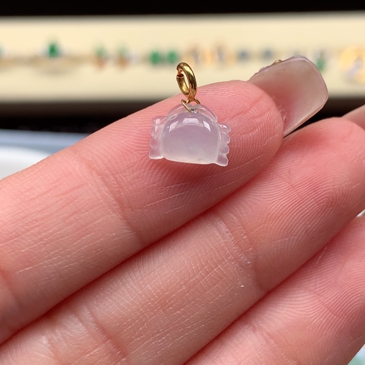 翡翠颈饰18K金镶嵌翡翠