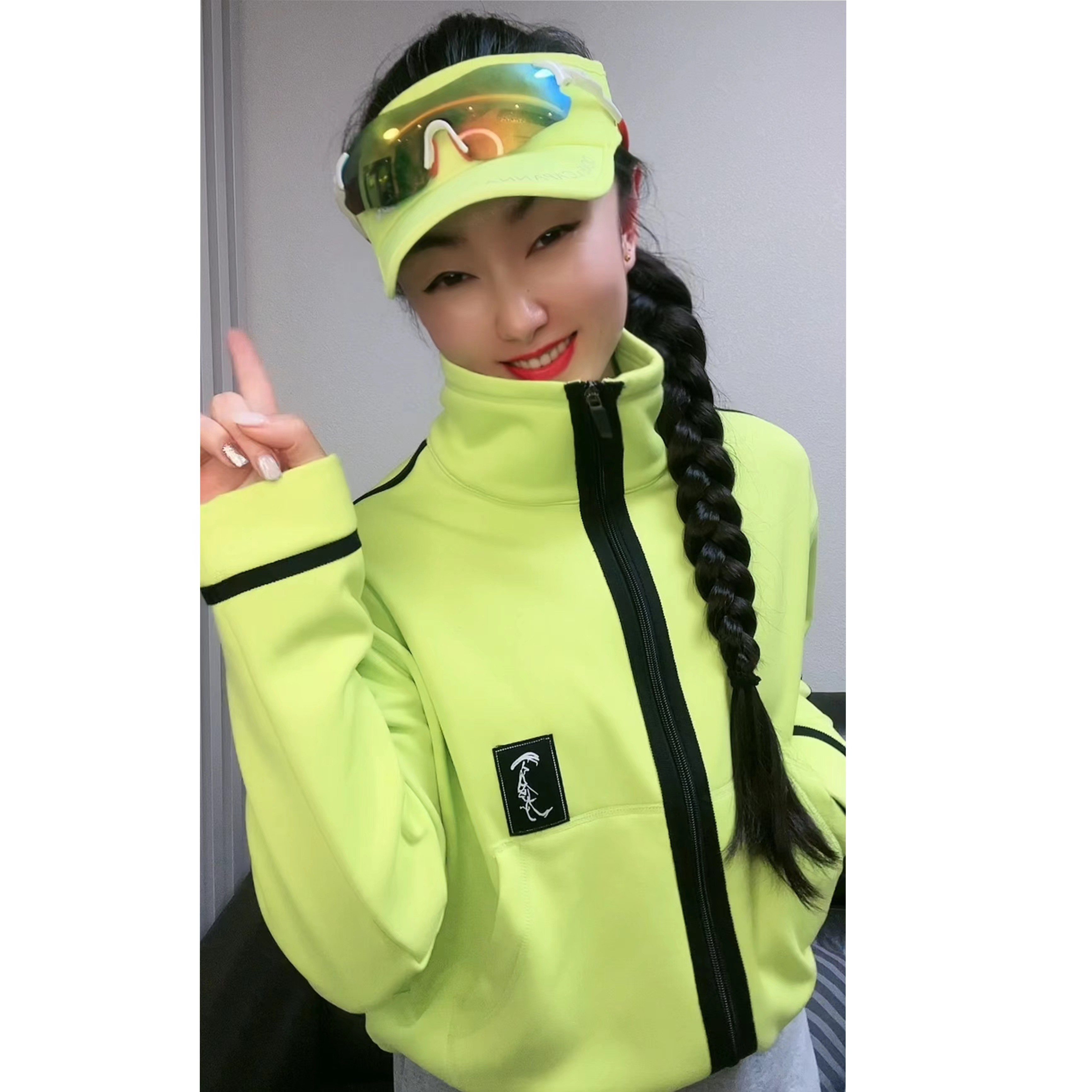 【加绒清送袜子】糖果色运动休闲棉衣外套拉链贴布开衫棉衣外套8850