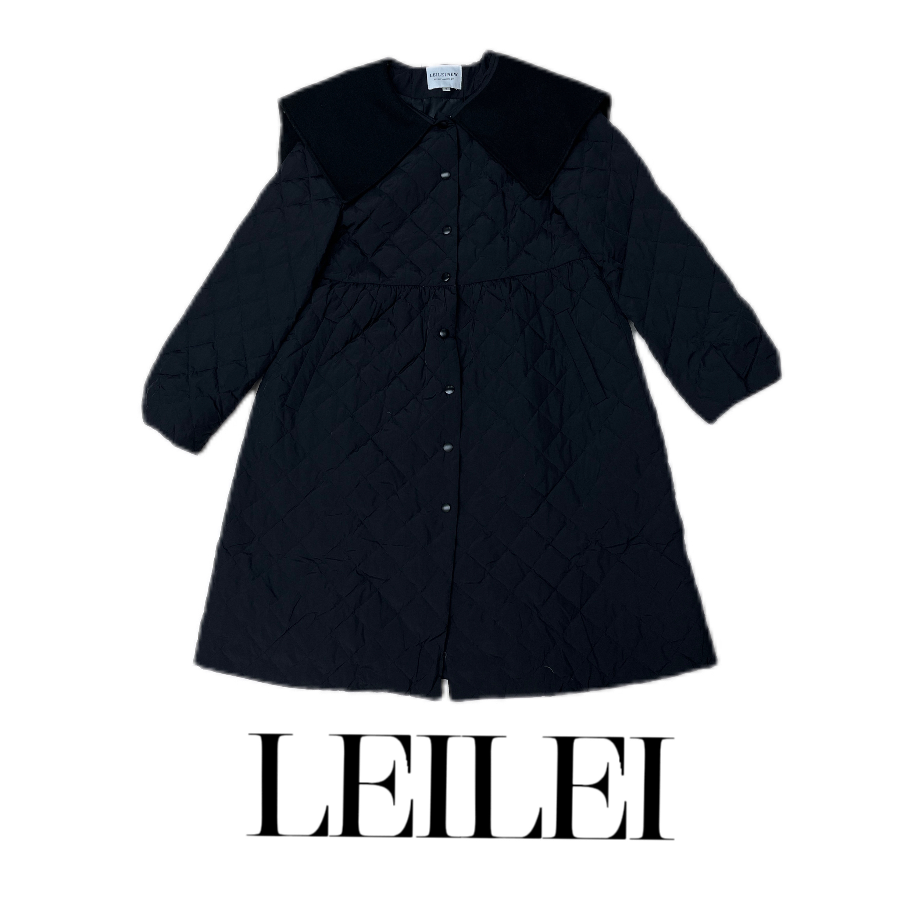 LEILEI推荐—长款拼接菱格羽绒服#2270