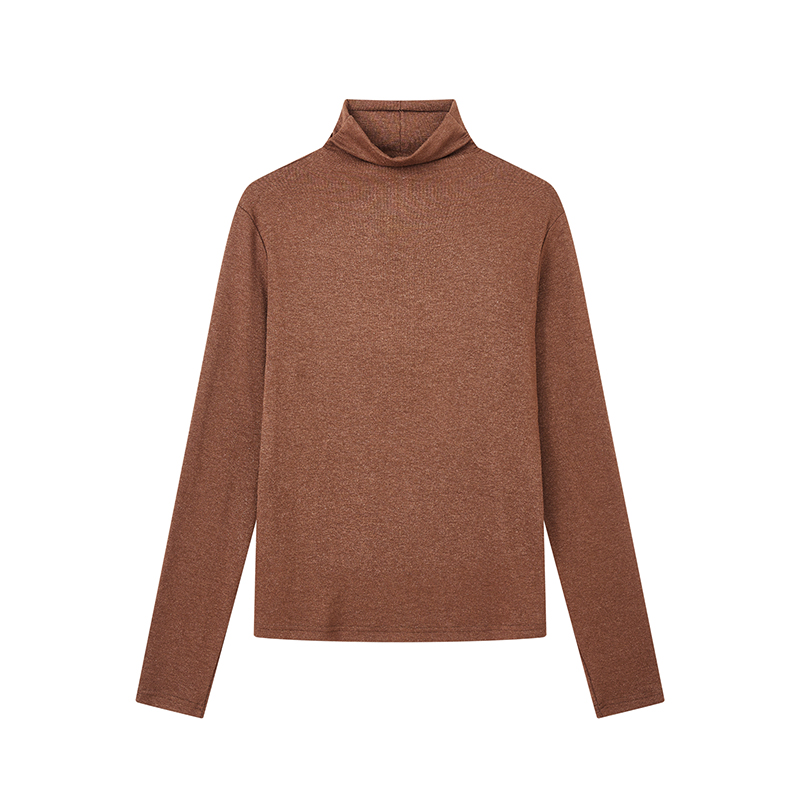 【达人专属】简约通勤针织衫纯色半高领百搭上衣女D10AXN9634