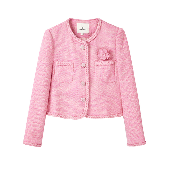 【达人专属】山茶花小香风短外套S8006