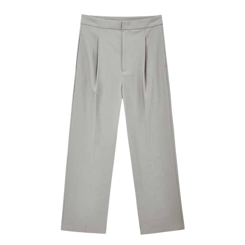 【CC专属】简约高腰气质通勤显瘦休闲裤S1207