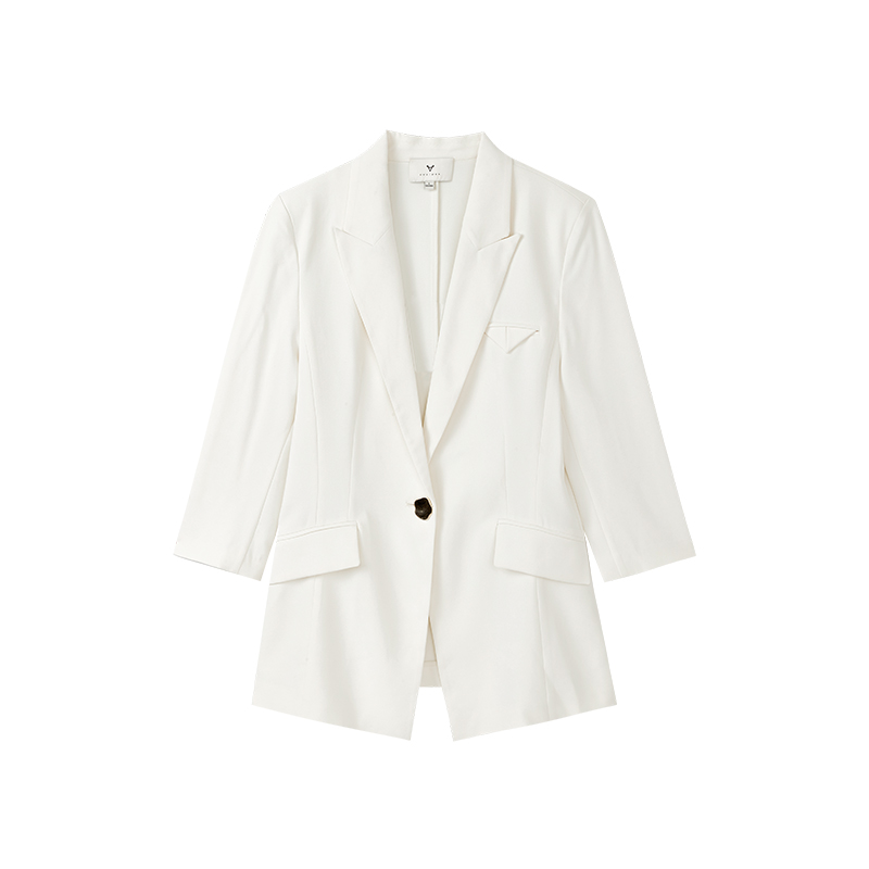 【达人专享】通勤简约中袖西装外套时尚休闲外套女X07AAS3029