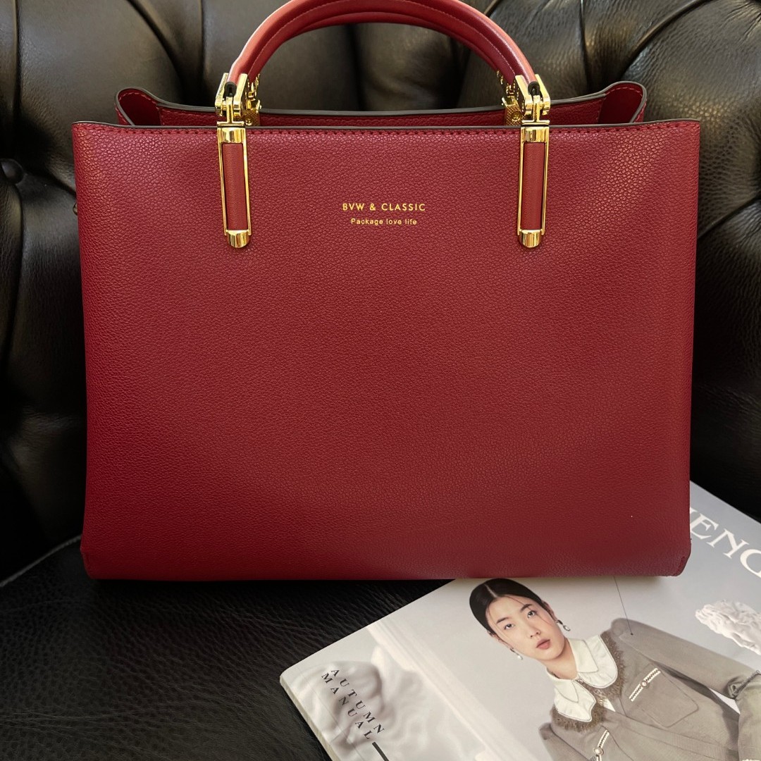 喜婆婆包包女款爆款2023新品酒红色大气喜妈妈中式大气