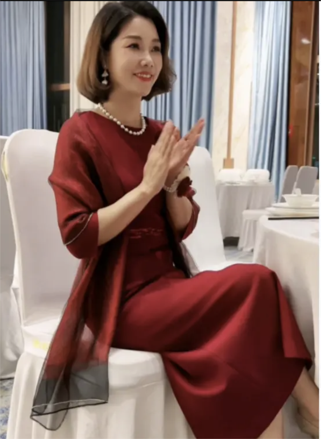 DS-0063喜妈妈喜婆婆修身优雅高贵气质百搭婚礼轻奢2024新款爆款