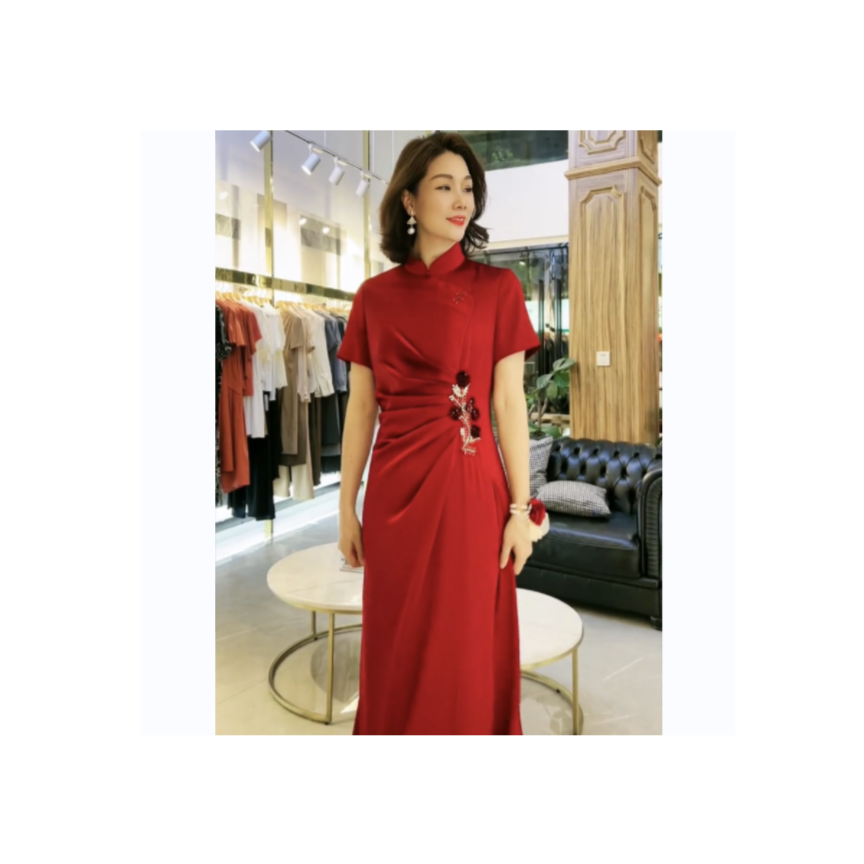 2015-11喜妈妈喜婆婆旗袍夏季婚礼连衣裙优雅轻奢休闲百搭设计师