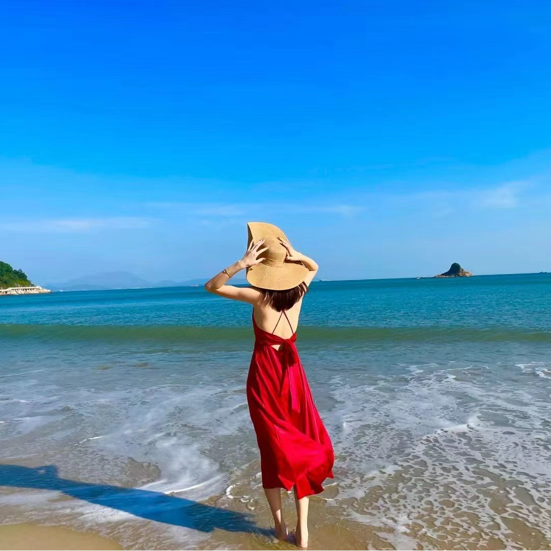 服装新款连衣裙百搭夏季时尚气质纯色