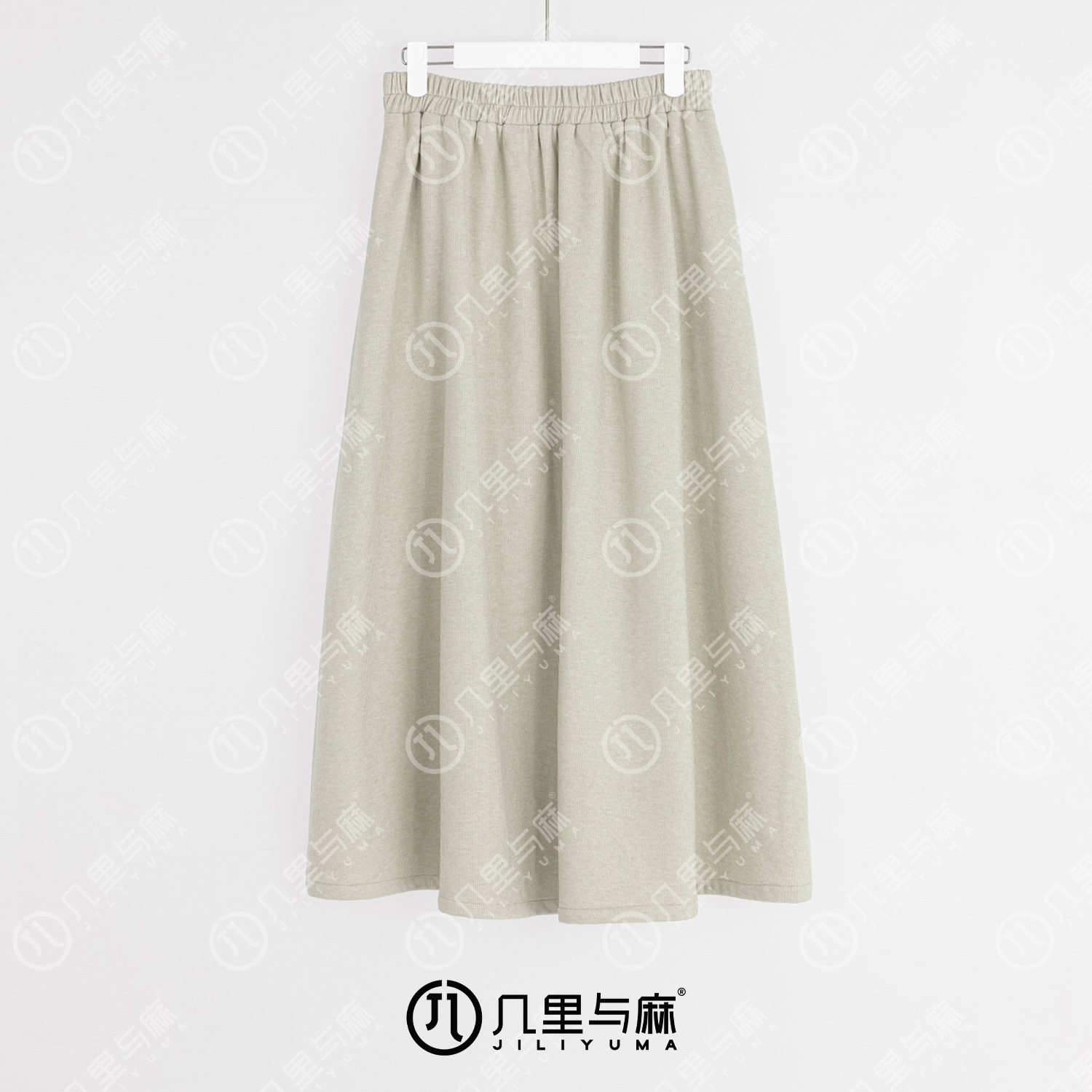 （几里）诺觉-时尚百搭文艺纯色百搭半身裙 裙长90 1080229