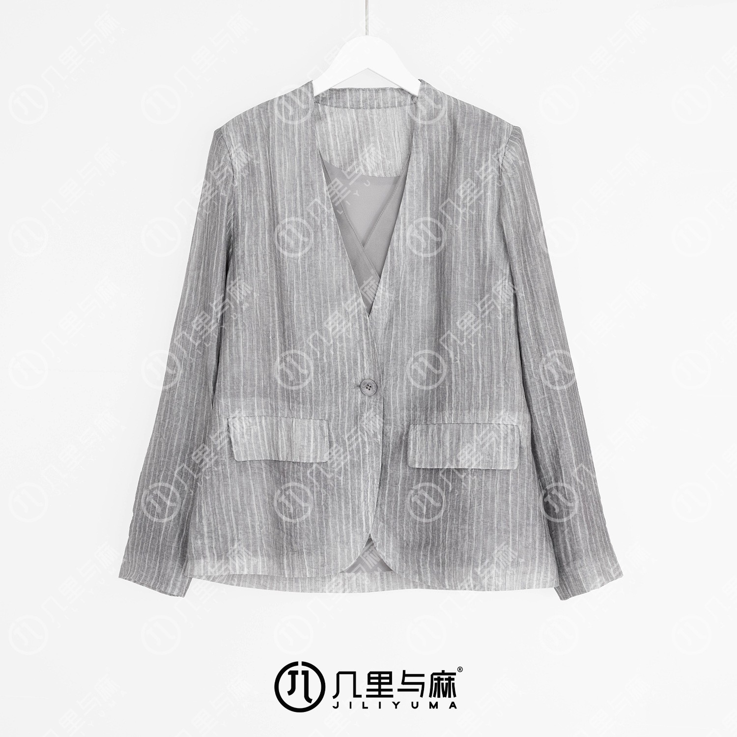 （几里）流梳-气质春夏薄款西装外套 衣长64 胸围96 1060187