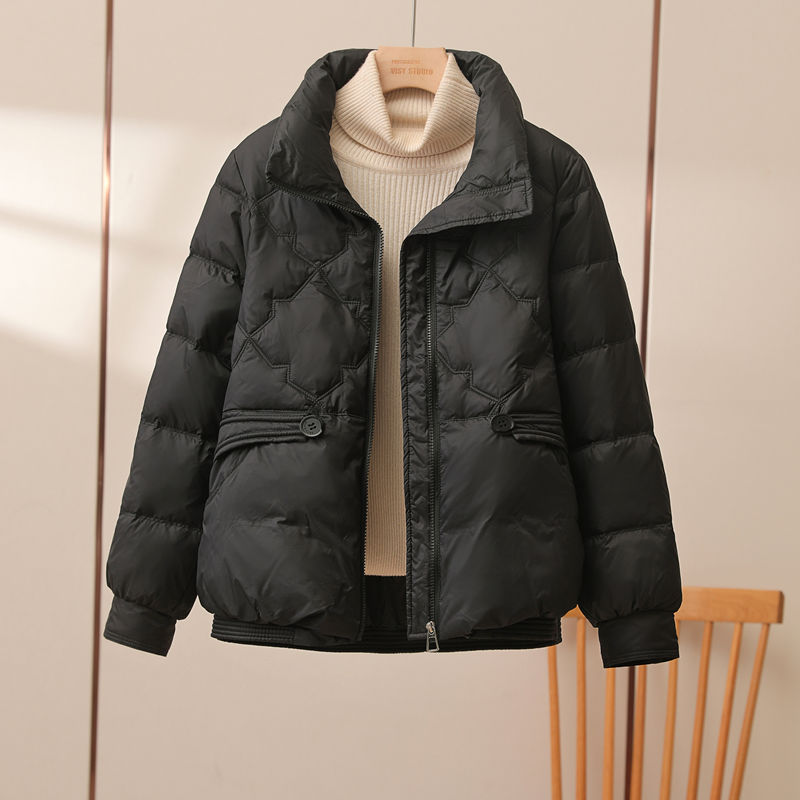 短款羽绒服女20233年新款时尚立领棉衣百塔保暖冬装显瘦外