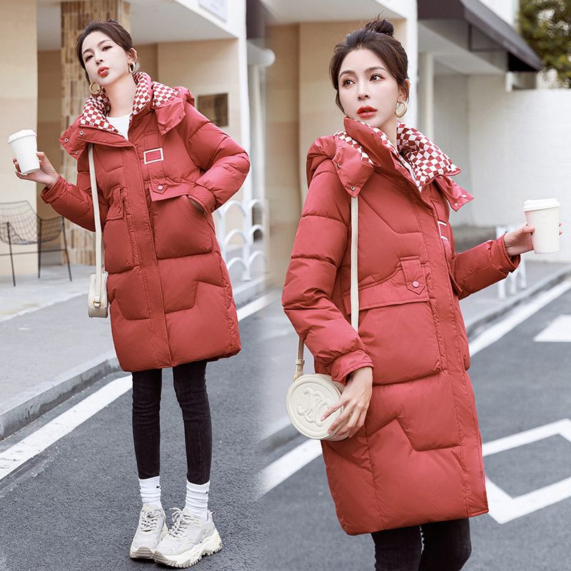 2023冬季新款保暖棉袄中长款活帽棉衣时尚棉服女加厚韩版外套潮