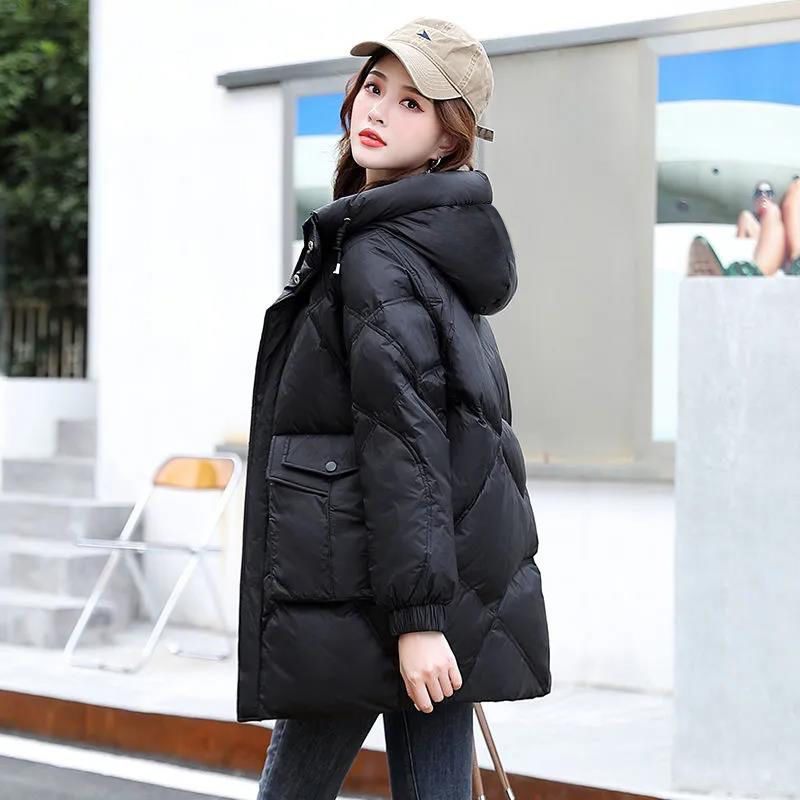 波斯羽绒服加厚羽绒服2023年新款女冬季小款中长大码女款冬季宽
