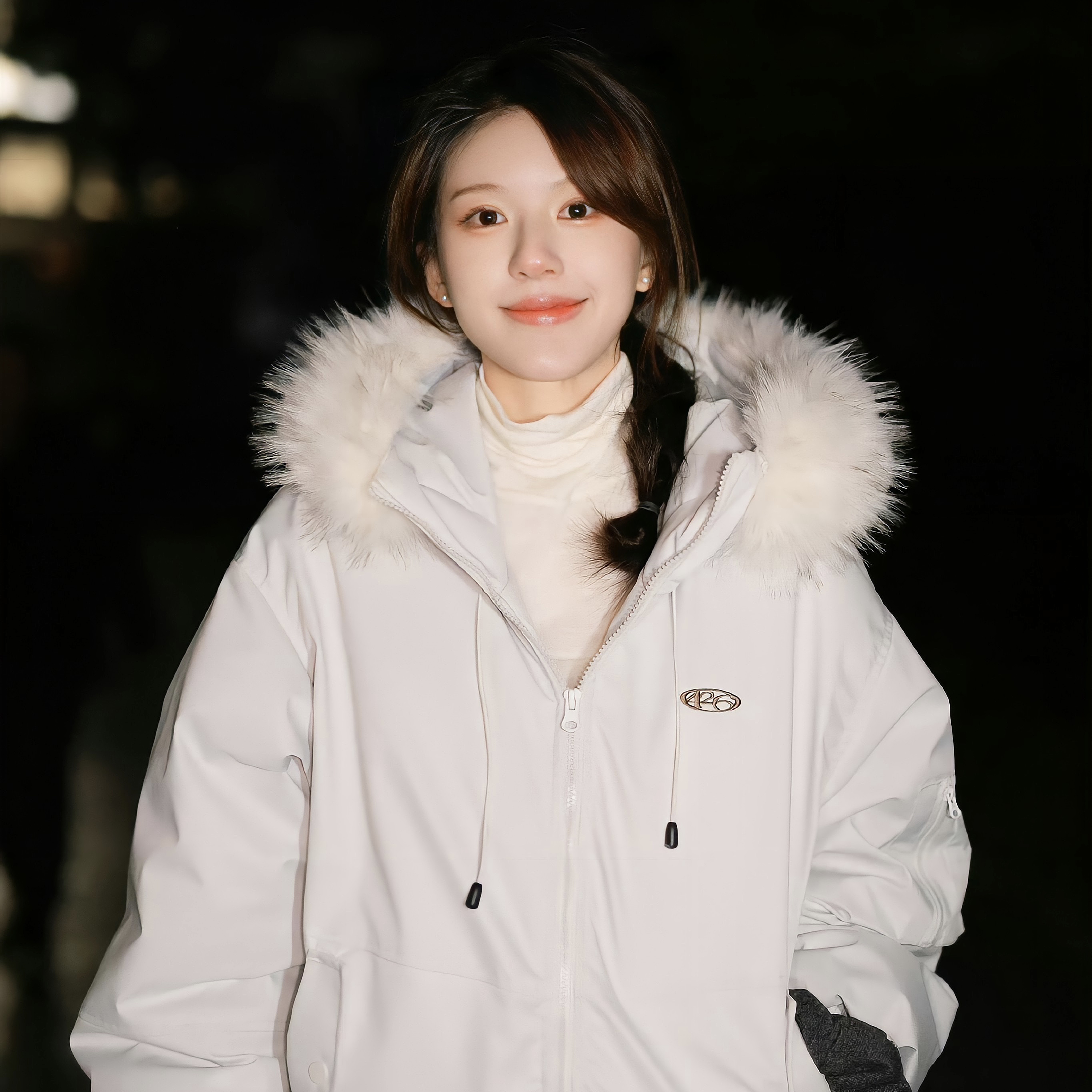 【赵露思许妍同款】F426潮牌冬季大毛领工装派克服百搭保暖羽绒5848