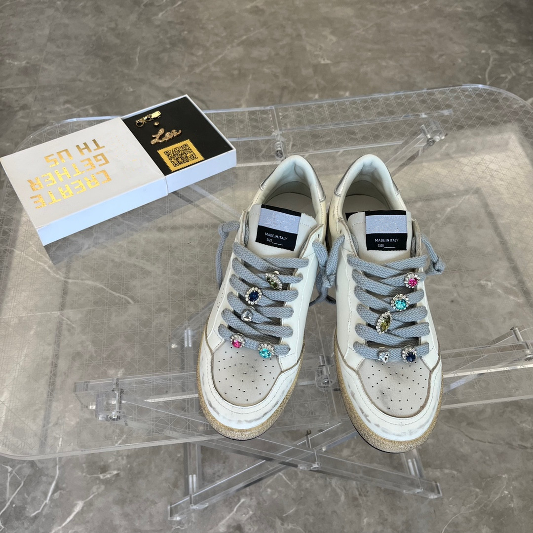 GENIUS GIRAFFE高定Ball限量彩钻做旧内增高星星小脏鞋女休闲板鞋