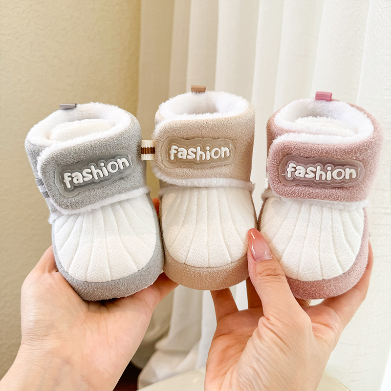 婴幼儿冬季棉鞋软底学步鞋男女宝宝保暖新生儿防掉0-1岁加绒加厚3