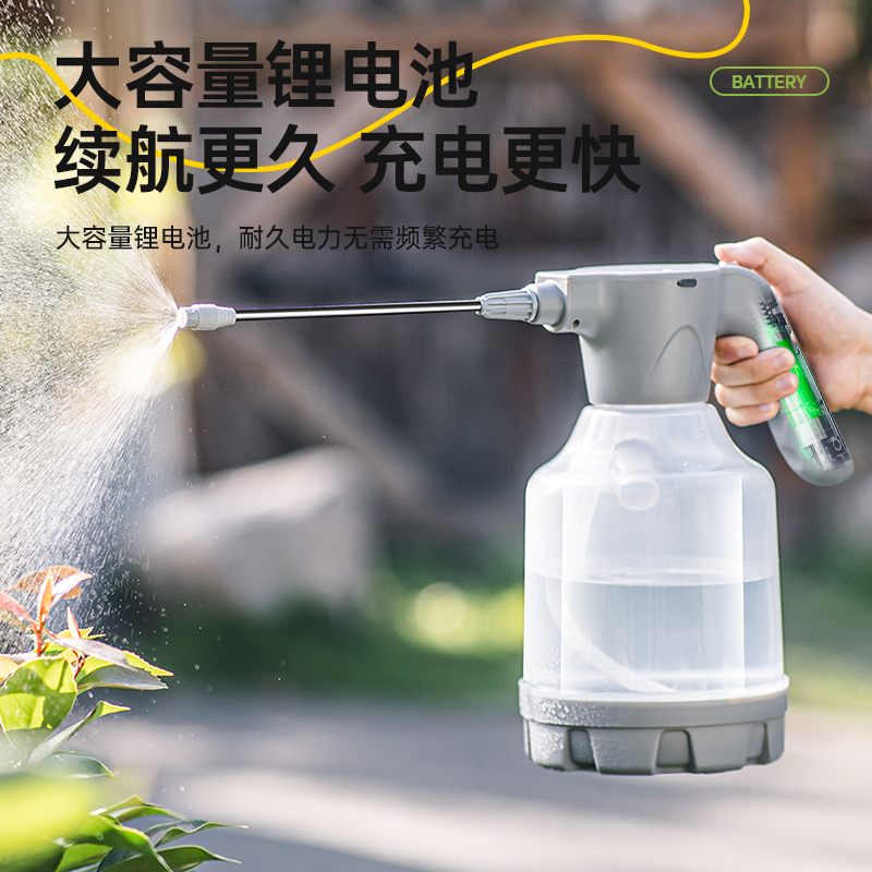 喷水壶加厚大容量透明专用自动浇水壶园艺家用消毒气压式养花壶