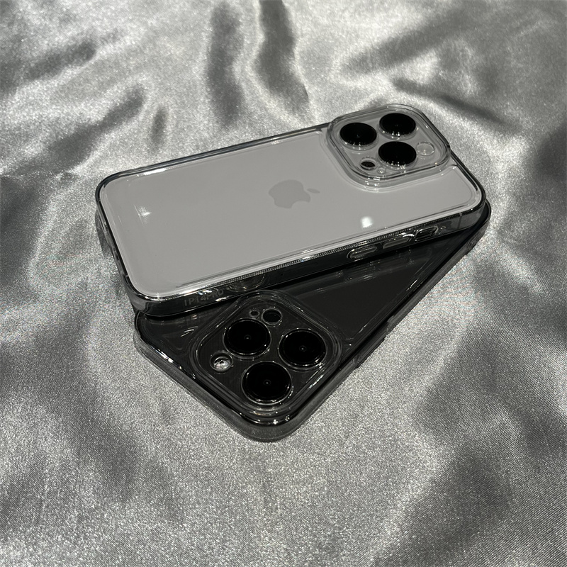ins简约高级透明适用iPhone15promax手机壳苹果16/14/13女12软11