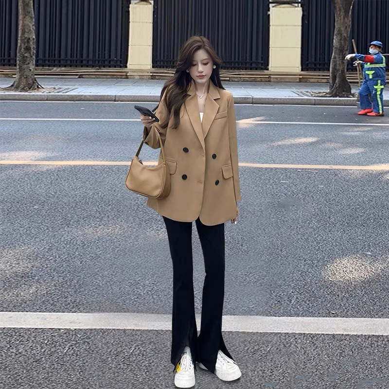 纯欲风西装外套女春秋2023新款韩版百搭高级感炸街上衣时尚小西服