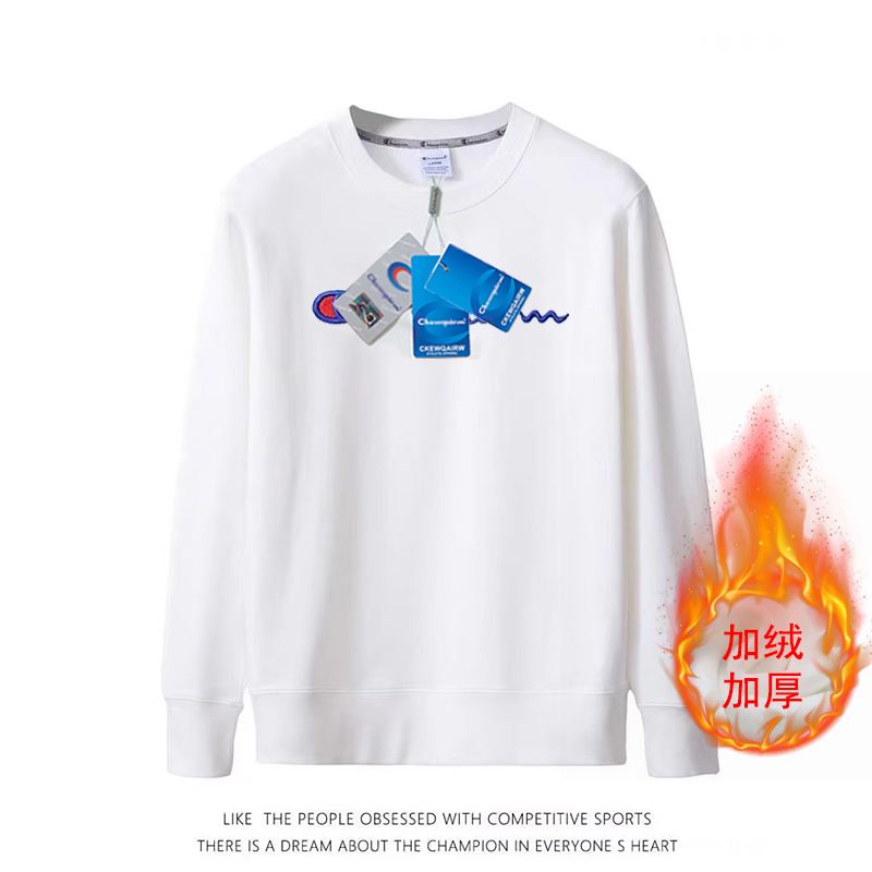 0601潮牌oversize圆领美式重磅卫衣刺绣纯棉宽松上衣外套男女情侣