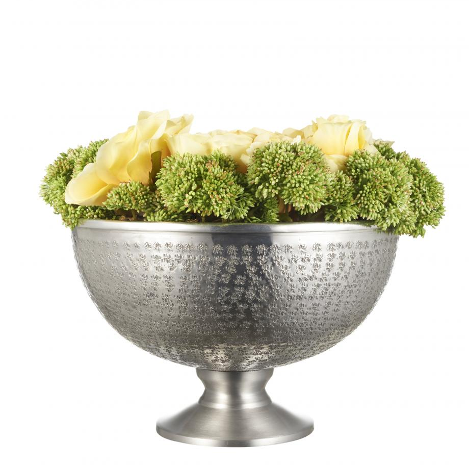 【花】A.R.T. 铝制花器黄色玫瑰盆花-大 微瑕款 不支持退换