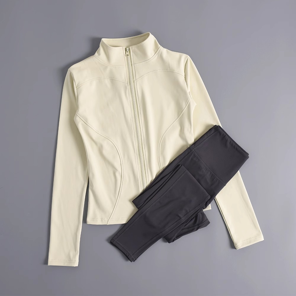 2024新款瑜伽服套装女速干跑步骑行服上衣普拉提健身运动长袖秋冬