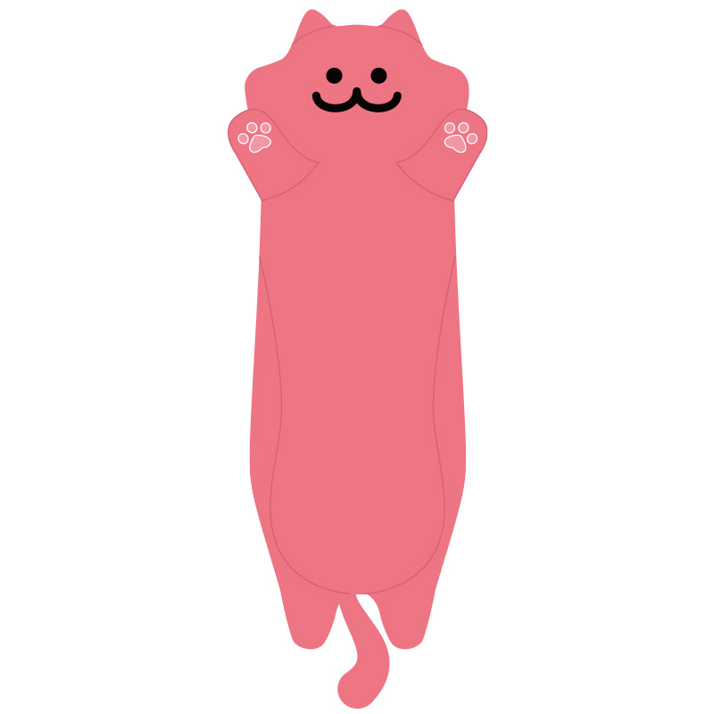 喵气男孩喵乐乐超长大抱枕软萌可爱睡觉靠背靠枕毛绒玩具长条娃娃