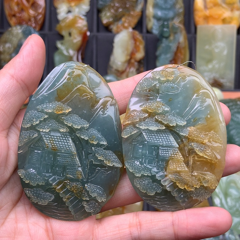 【闪购商品】蛇纹石玉吊坠(不含链)未镶嵌献****哥