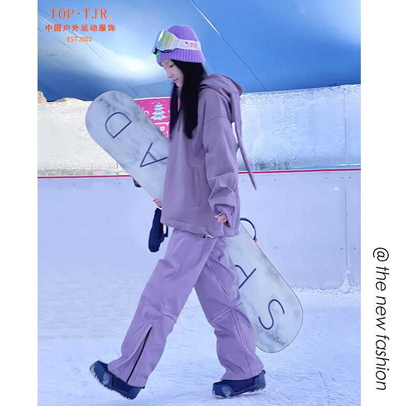 滑雪服套装女冬季雪衣防风防水衣服大码保暖单双板装备滑雪衣裤男