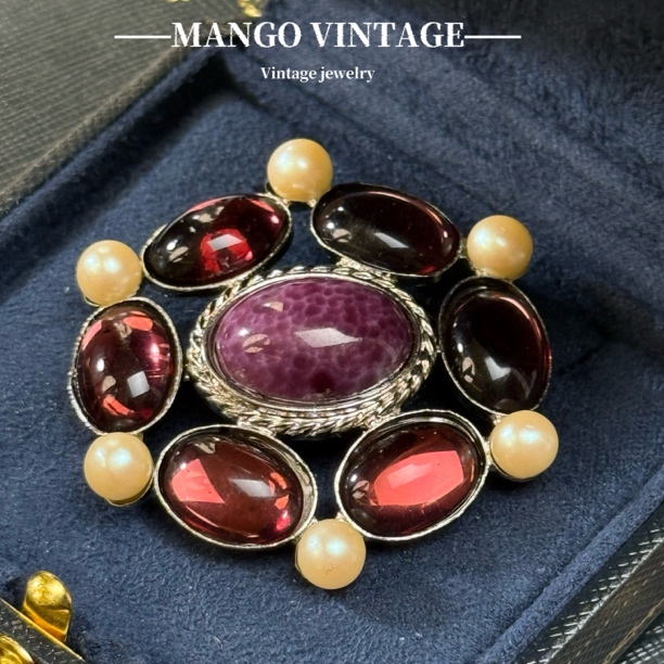 铜合金胸针 紫色胸针优雅精致百搭时尚[正品中古]2