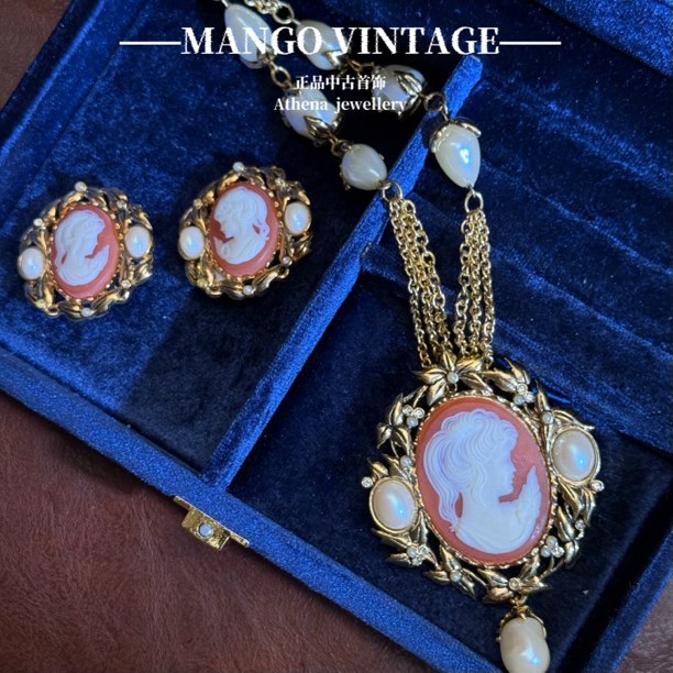 铜合金项链 KJL橙色女神项链套装宫廷复古轻奢时尚【正品中古】春