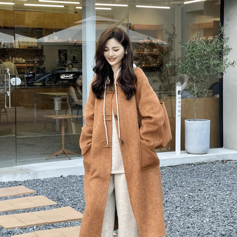 双面羊毛大衣中长款2025年新款秋冬韩版气质毛呢外套双面呢