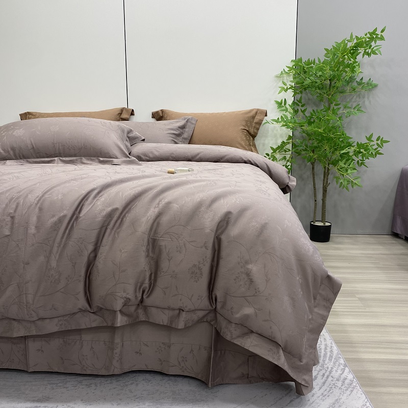 【懒人猫家纺】 长绒棉高定制 提花 带宽边 床上用品四件套