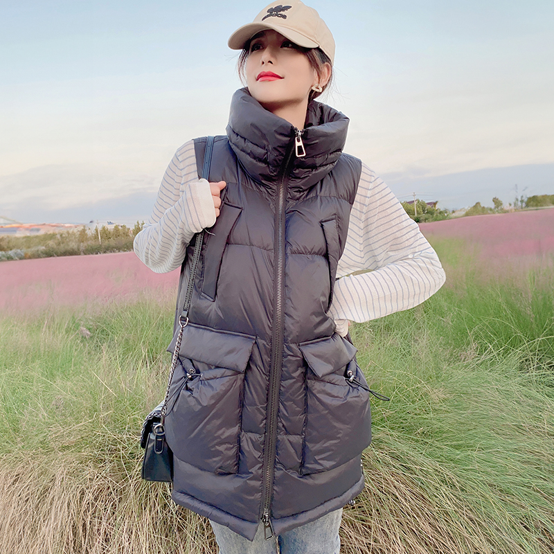 2024春秋新款加肥大码马甲女200斤胖mm白色宽松孕妇背心马夹外穿