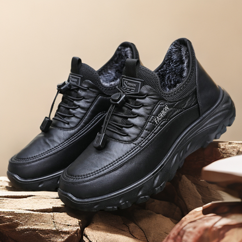 品牌老北京布鞋男冬季防水棉鞋防滑爸爸东北加厚加绒中老年雪地靴