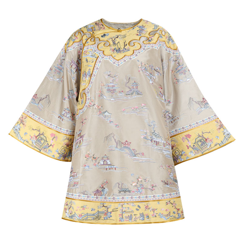 「烟雨西湖」乐锦坊复古中国风手工原创设计感重工满绣女装汉服上衣