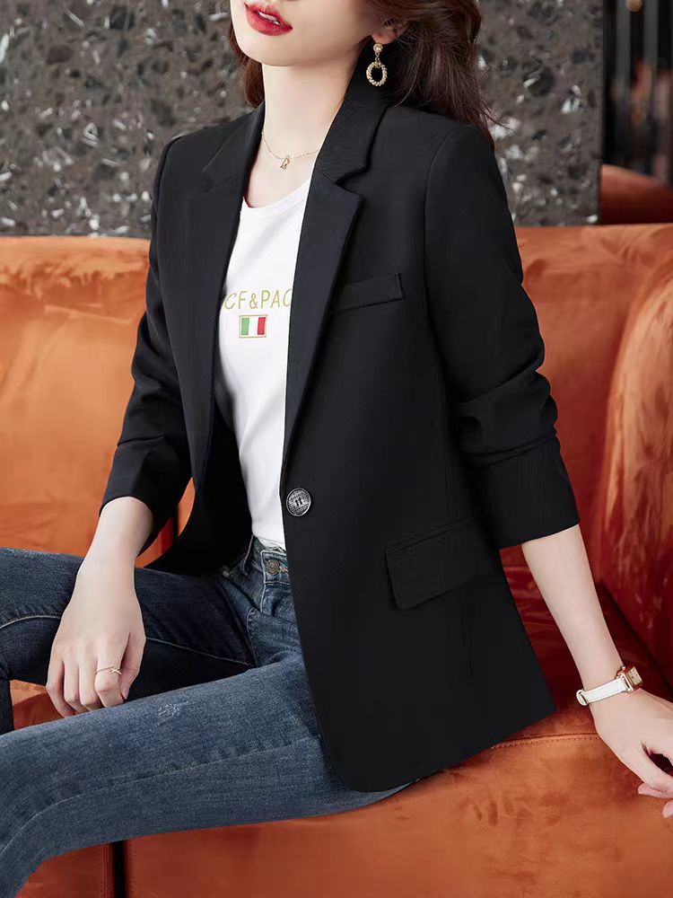 千语栀【女总裁】贤才君子当世才度  修身休闲轻职高级感西装外套女