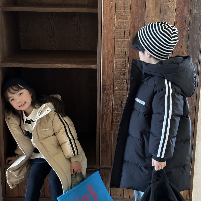 秋冬季新款儿童面包服男女童宝宝潮流棉服洋气过膝学生保暖童装