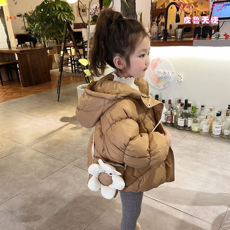 连帽棉衣保暖秋冬2022新款女时尚冬装外套宝宝衣服冬季儿洋气女童