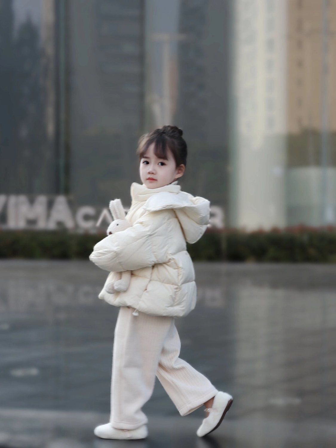 朵美巴拉巴拉宝宝甜美服女童冬季棉服新款中小童宝宝学生袄加厚