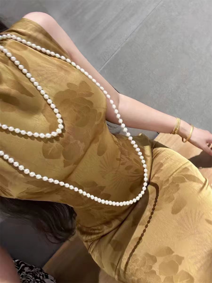 全新   清瑶女装 旗袍裙 自制款  俏色金 旗袍裙