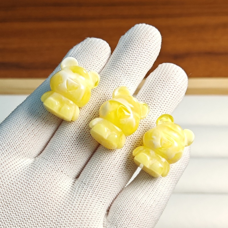 【二代精选】俄黄白花天地孔暴力熊DIY配饰配件