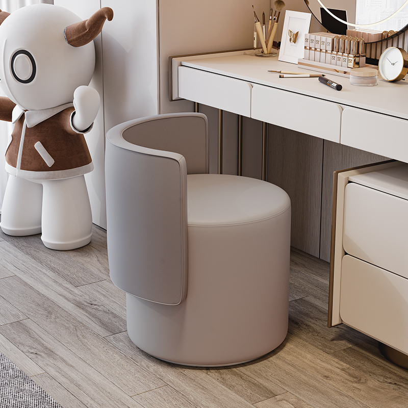 旋转梳妆凳卧室轻奢简约网红女生美甲店化妆椅家用小靠背凳仙女椅