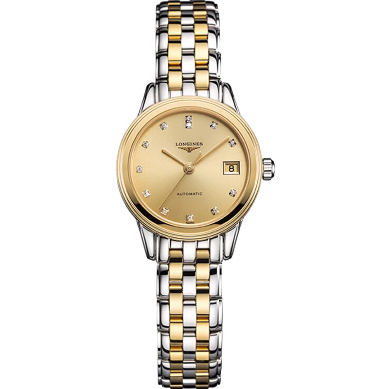 99新 Longines/浪琴 军旗274/机械/金盘钻刻/表径26mm/女士腕表