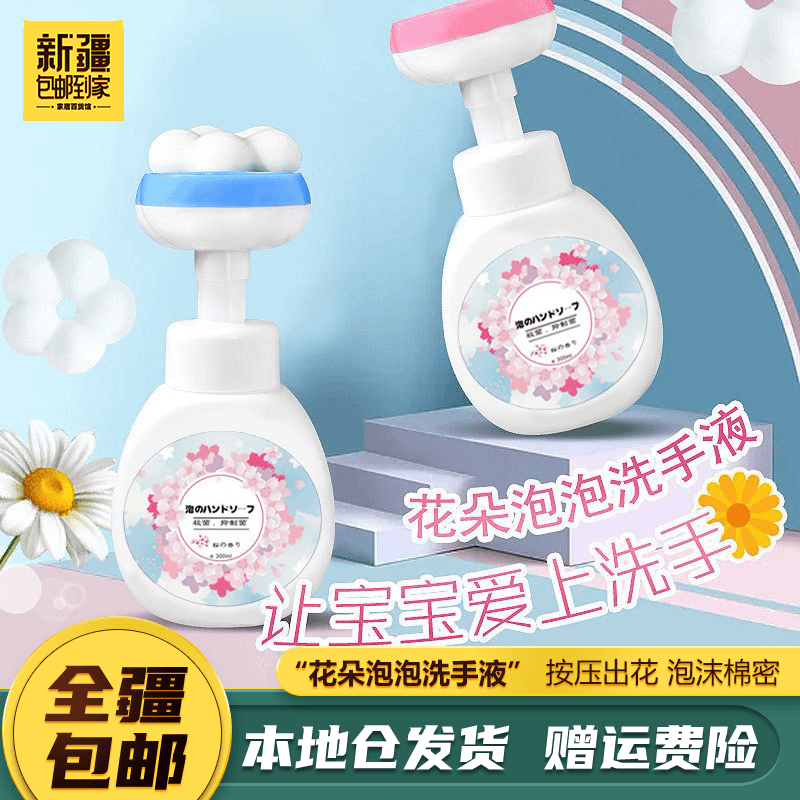 【瑞达云超市】家用套装3瓶花朵清香型泡沫洗手液家用按压3074