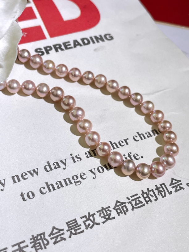 精品淡水紫色极光满珠链