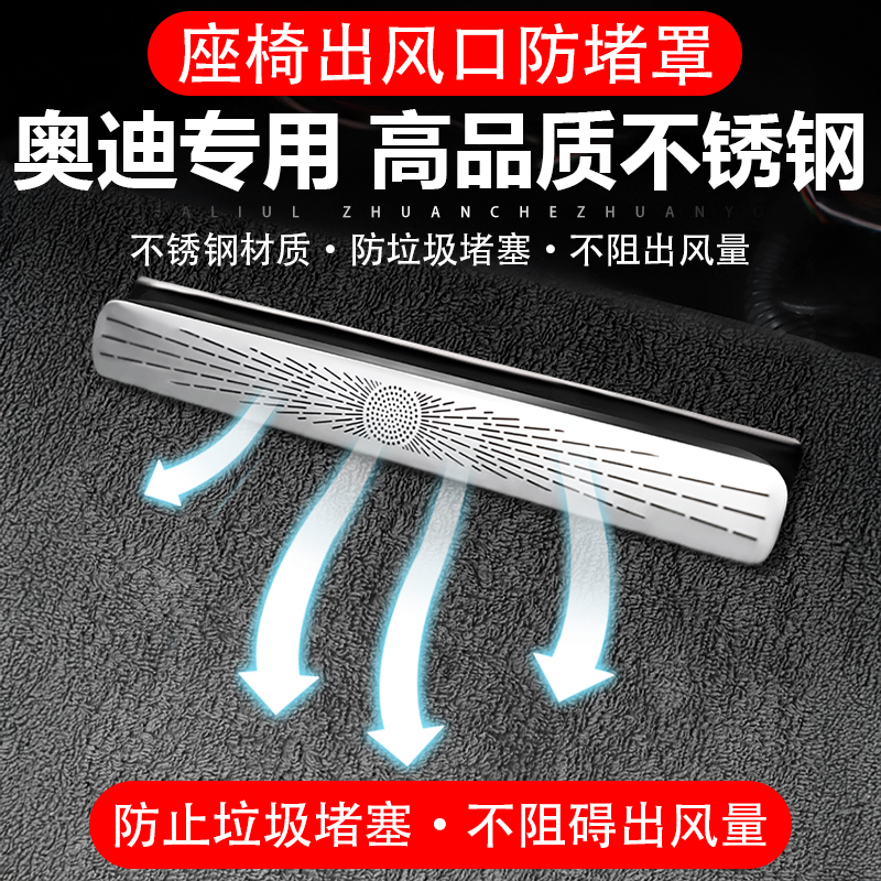 适用奥迪A6L/Q5L/A4L/A3/A7L座椅下出风口防尘罩后排空调保护罩Q3