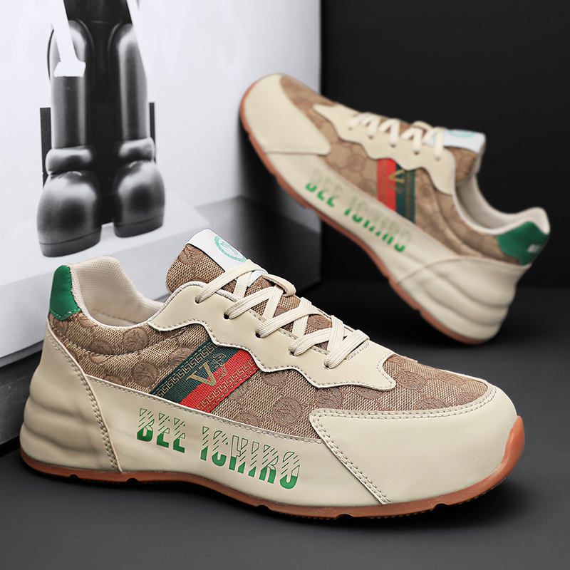 情侣款百搭休闲透气包底鞋四季潮流个性内增高老爹鞋新款运动男鞋