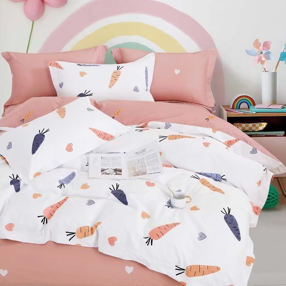 大萝卜 粉黄 | 李李纯棉定制 磨绒床品 亲肤 加厚柔软高级