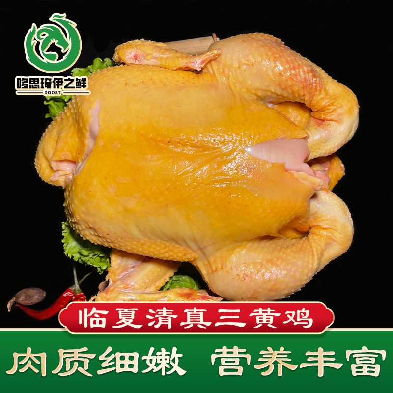 清真三黄鸡鸡肉干拔火燎大盘鸡专用临夏广河发货煲汤美味